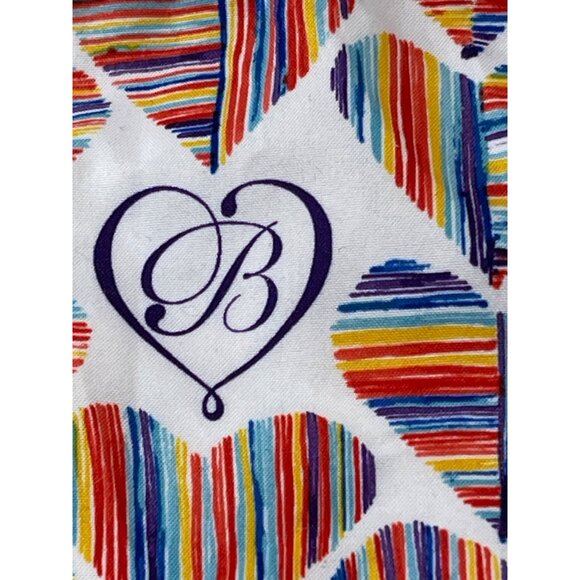 Brighton Heart Patterned Rainbow Drawstring Pouch 6"x4" - Picture 2 of 7